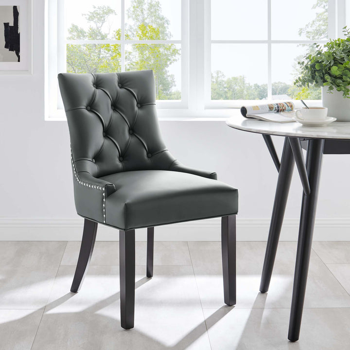 Grant Tufted Vegan Leather Dining Chair - White