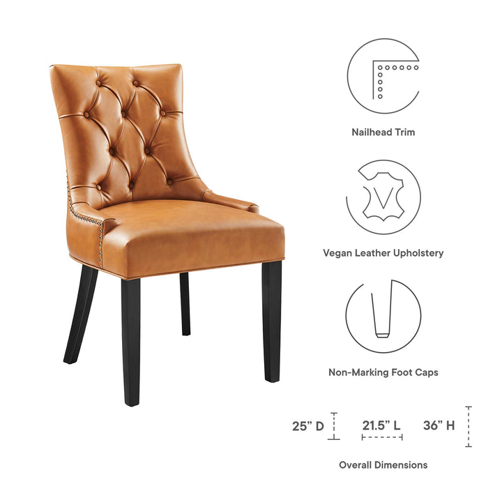 Grant Tufted Vegan Leather Dining Chair - White