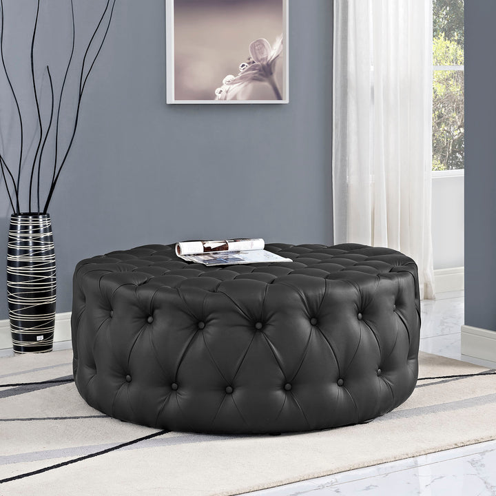 Adele Upholstered Vinyl Ottoman