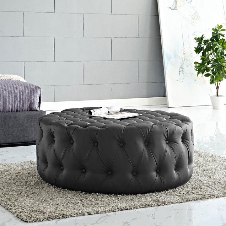 Adele Upholstered Vinyl Ottoman