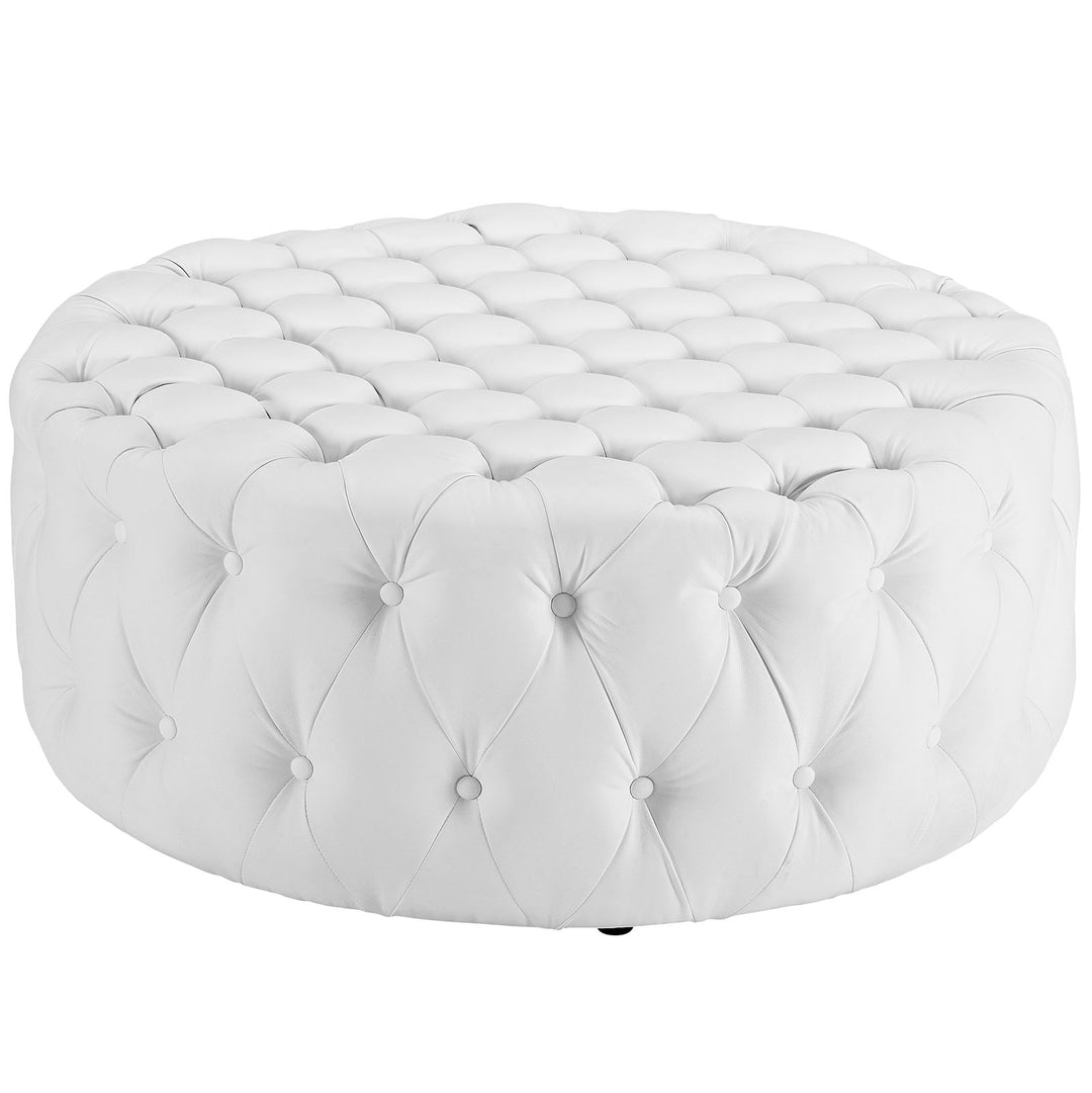 Adele Upholstered Vinyl Ottoman