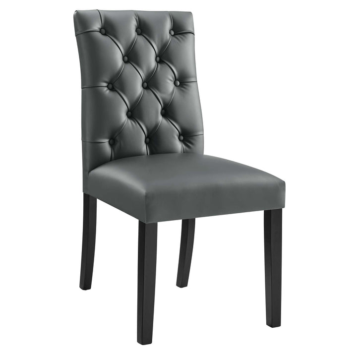 Duke Button Tufted Vegan Leather Dining Chair