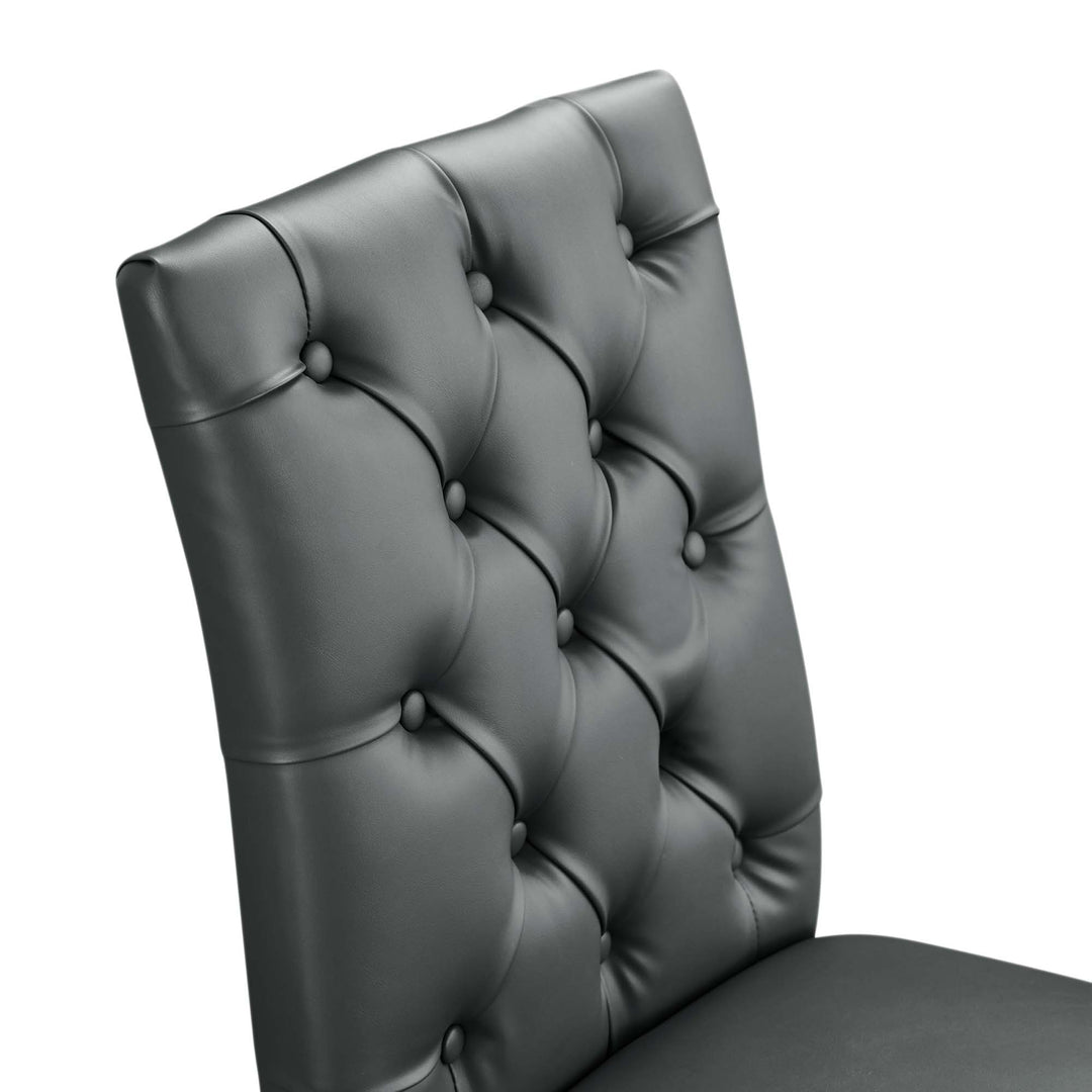 Duke Button Tufted Vegan Leather Dining Chair