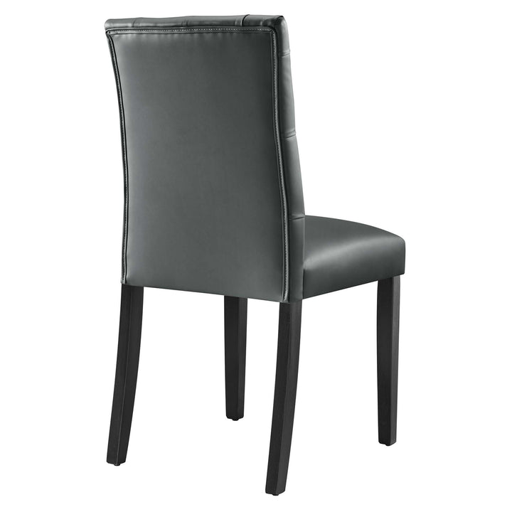 Duke Button Tufted Vegan Leather Dining Chair