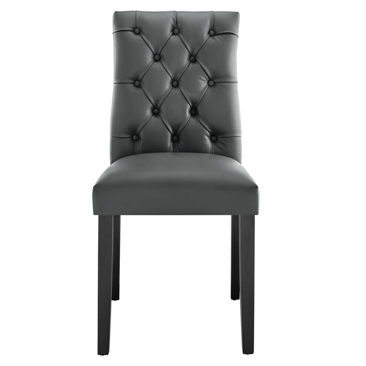 Duke Button Tufted Vegan Leather Dining Chair