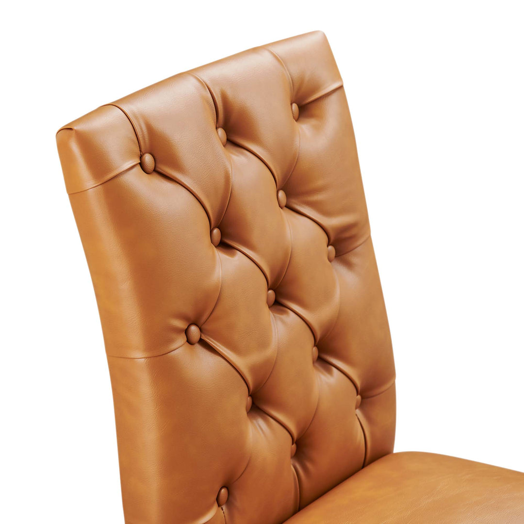 Duke Button Tufted Vegan Leather Dining Chair