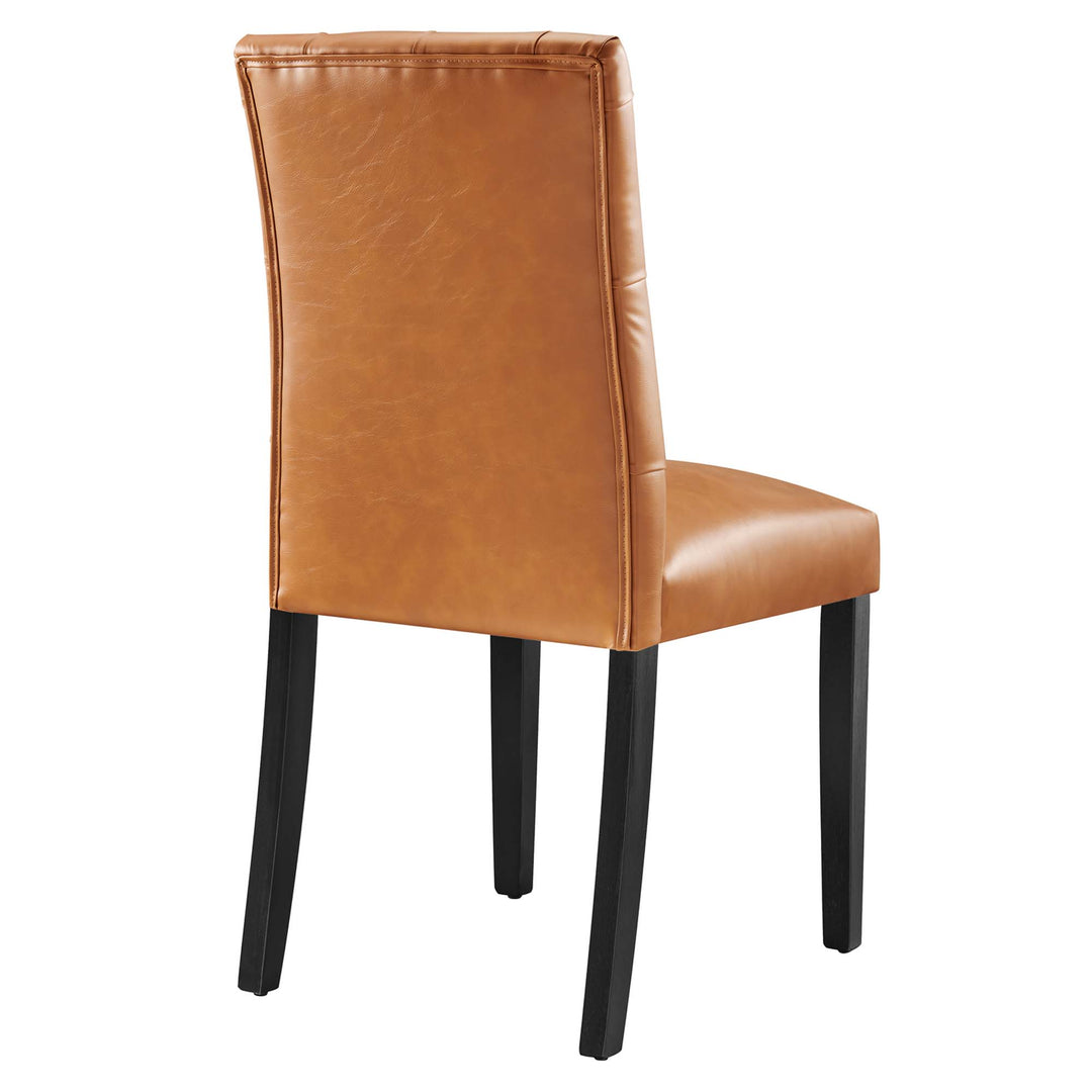 Duke Button Tufted Vegan Leather Dining Chair