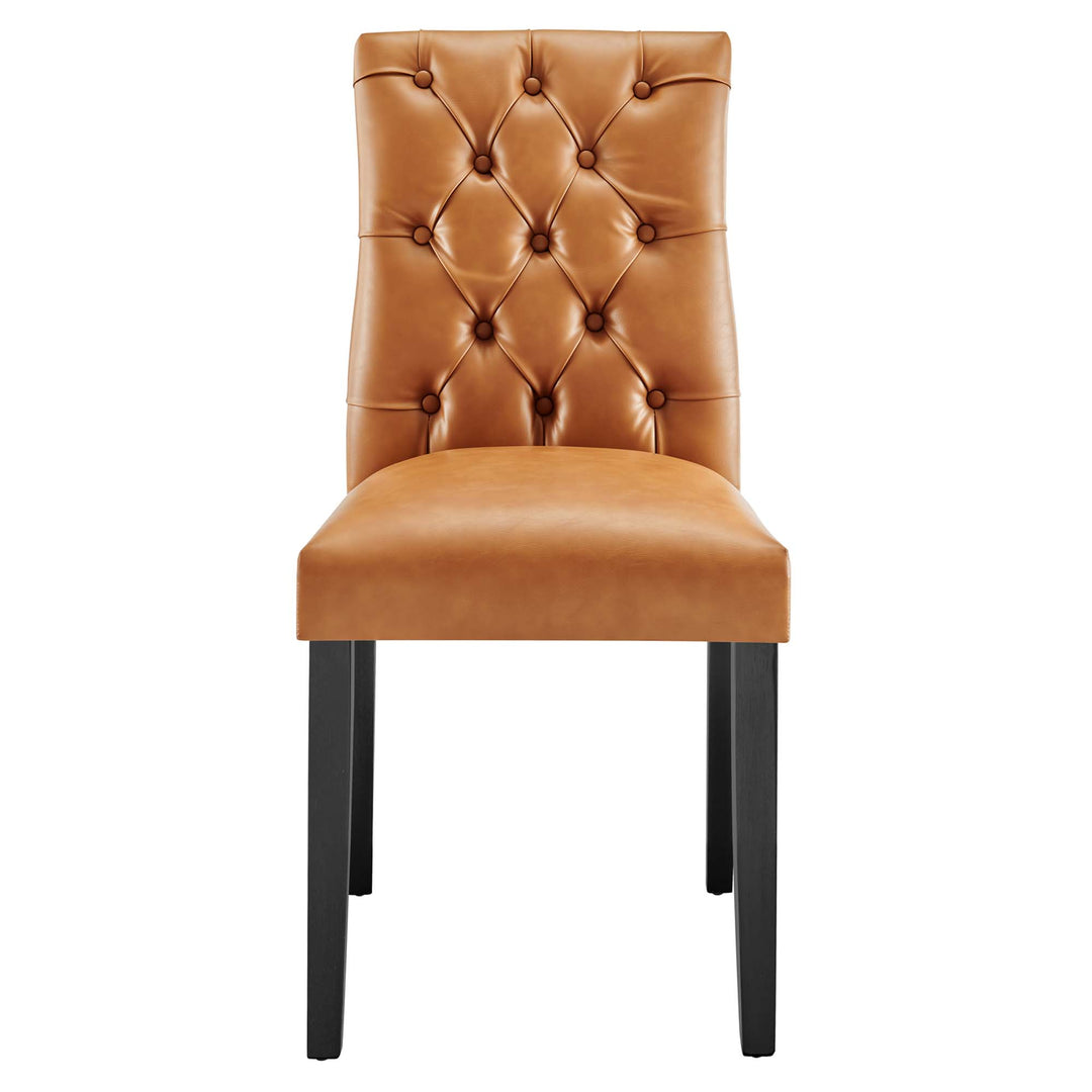 Duke Button Tufted Vegan Leather Dining Chair