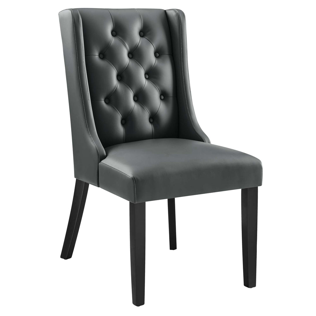 Buckingham Button Tufted Vegan Leather Dining Chair