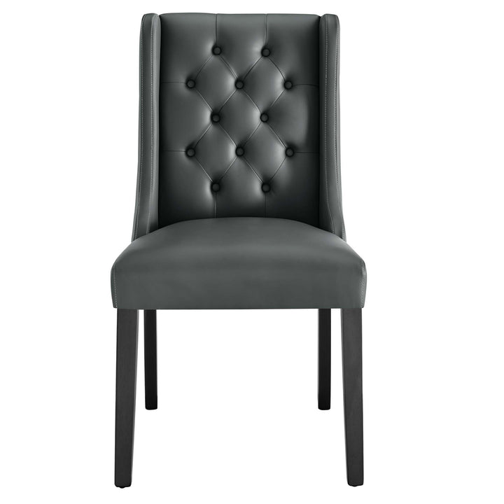 Buckingham Button Tufted Vegan Leather Dining Chair