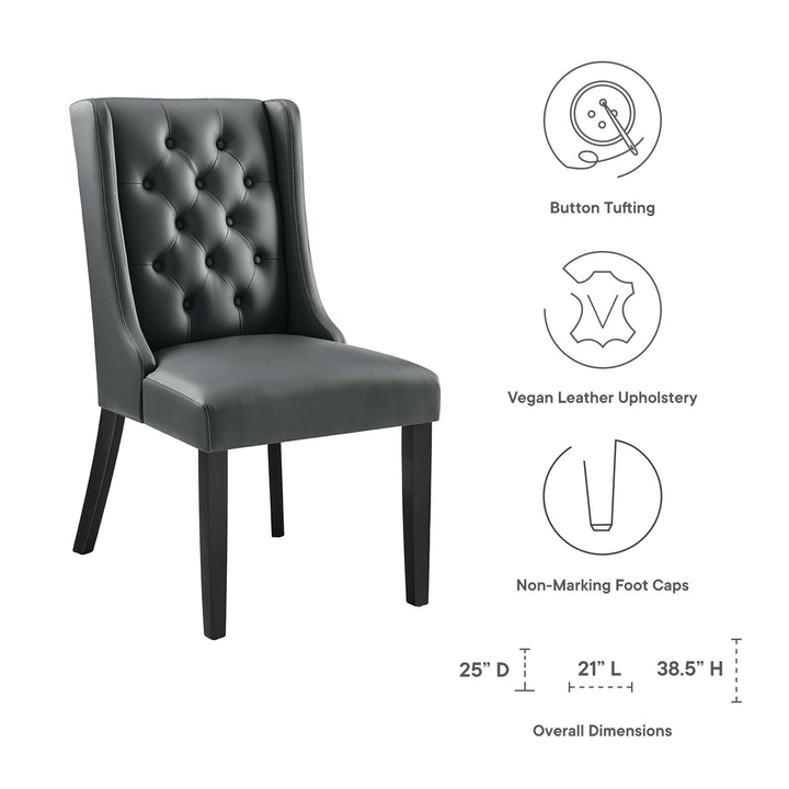 Belmont Button Tufted Vegan Leather Dining Chair