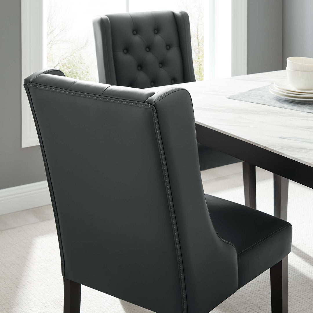 Belmont Button Tufted Vegan Leather Dining Chair