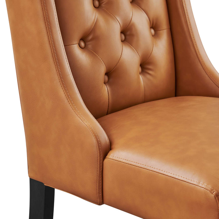 Buckingham Button Tufted Vegan Leather Dining Chair