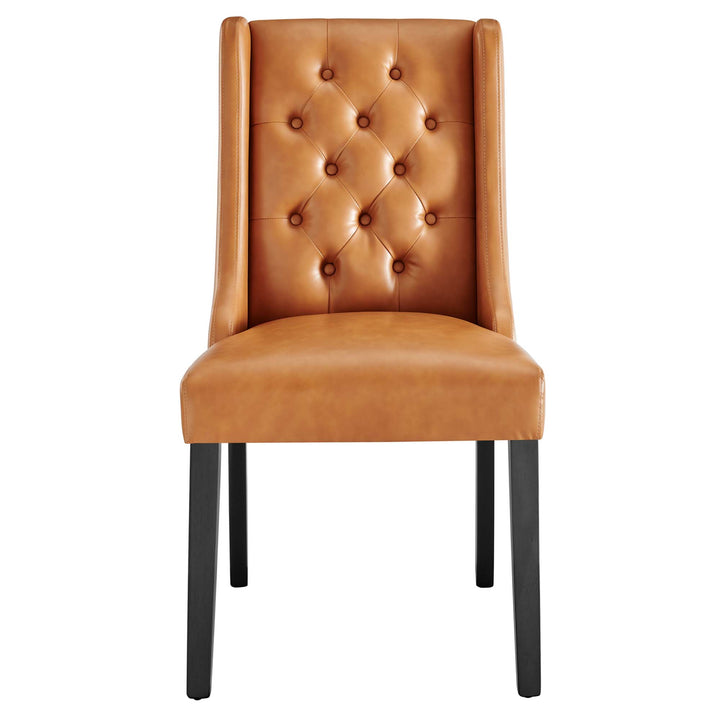 Buckingham Button Tufted Vegan Leather Dining Chair