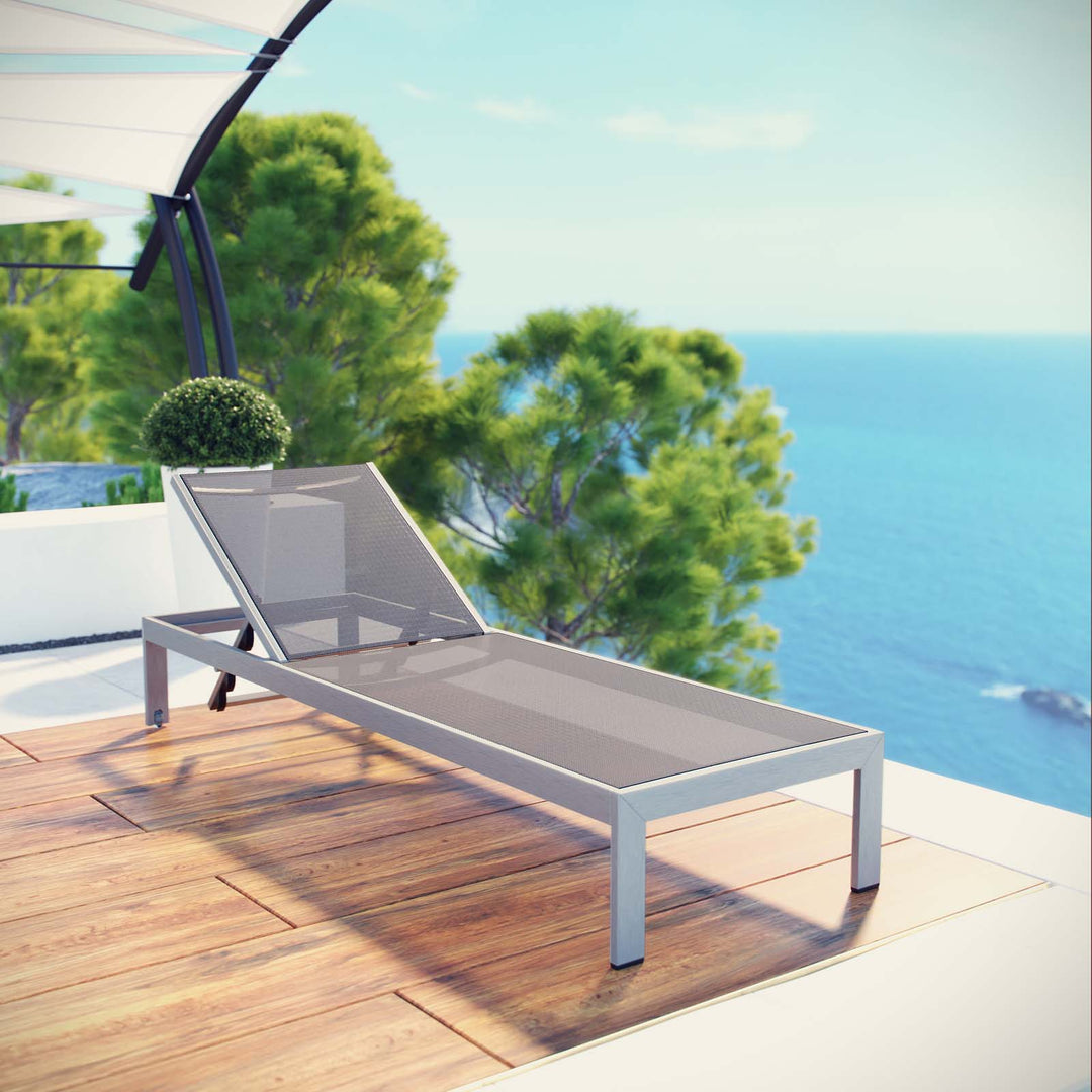 Summit Outdoor Poolside Aluminum Lounger