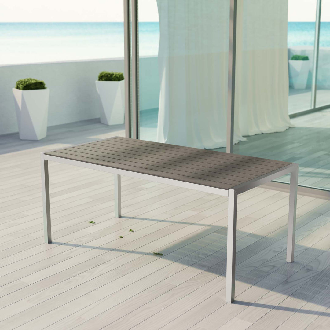 Seaside Outdoor Patio Aluminum Dining Table