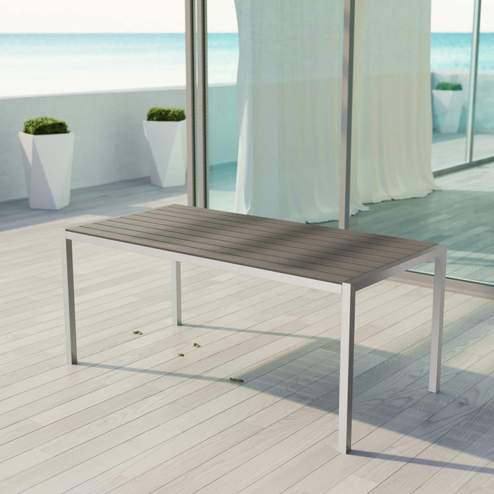 Seaside Outdoor Patio Aluminum Dining Table