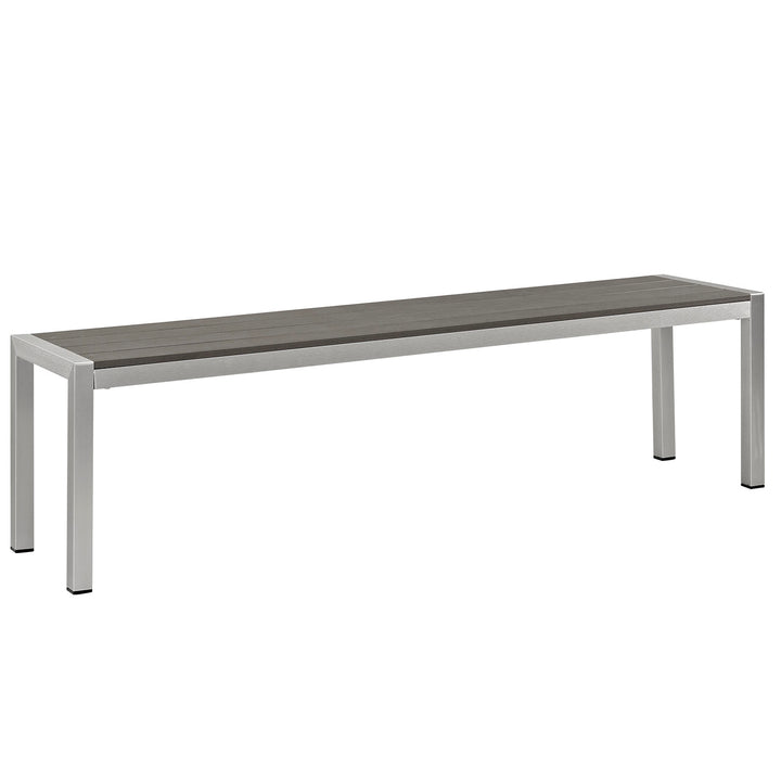 Seaside Open-Air Aluminum Bench