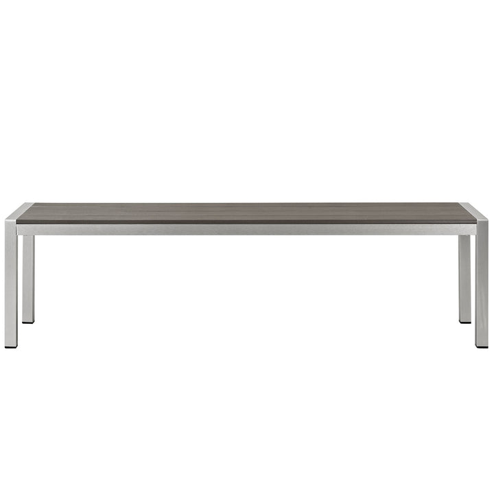 Seaside Open-Air Aluminum Bench