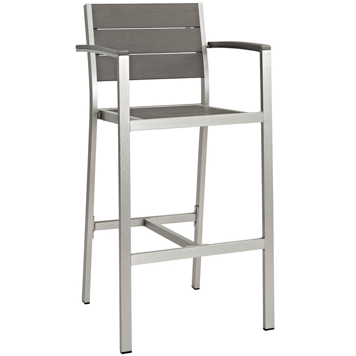 Seaside Outdoor Patio Aluminum Bar Stool