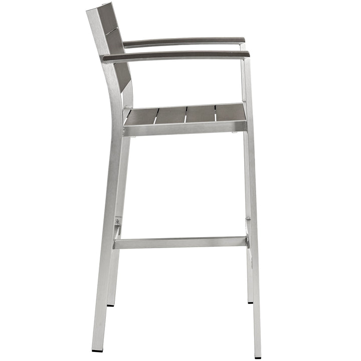 Seaside Outdoor Patio Aluminum Bar Stool