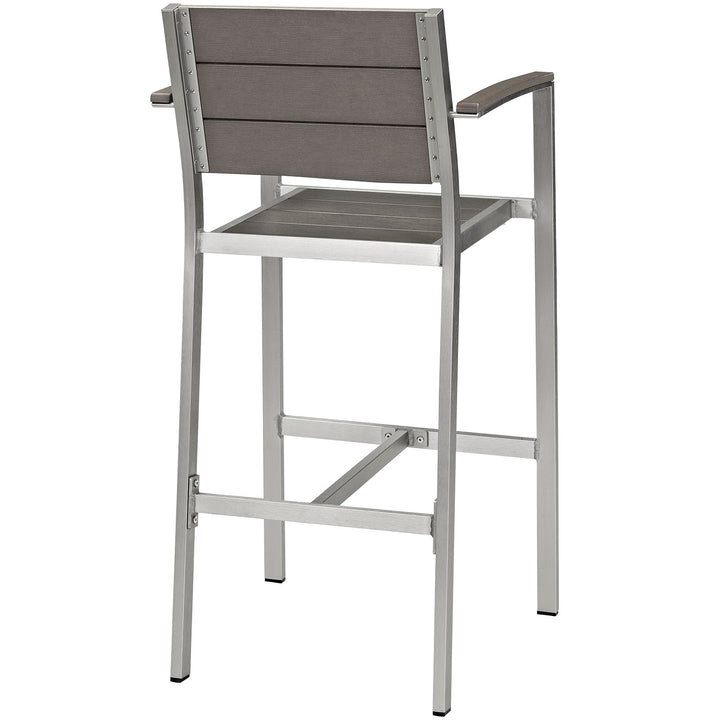 Seaside Outdoor Patio Aluminum Bar Stool