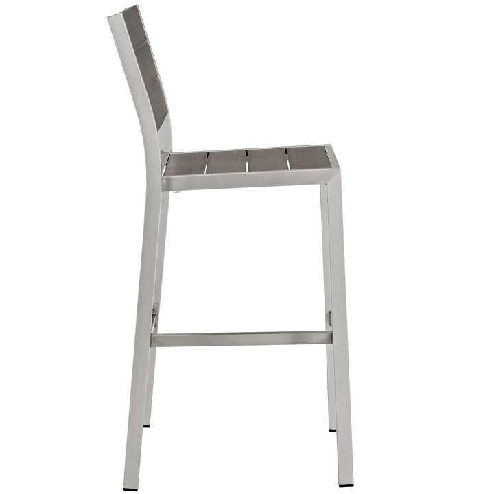 Seaside Outside Patio Aluminum Armless Bar Stool