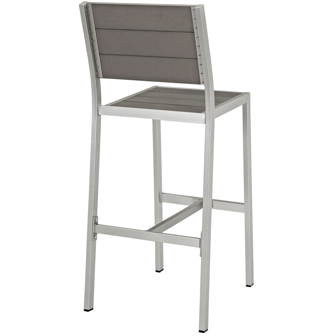 Seaside Outside Patio Aluminum Armless Bar Stool