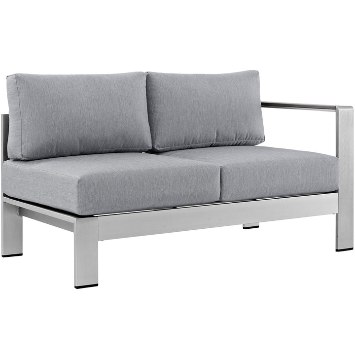 Shoreline Right-Arm Corner Sectional Outdoor Patio Aluminum Loveseat