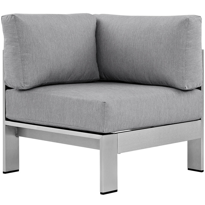 Shoreline Outdoor Patio Aluminum Corner Sofa