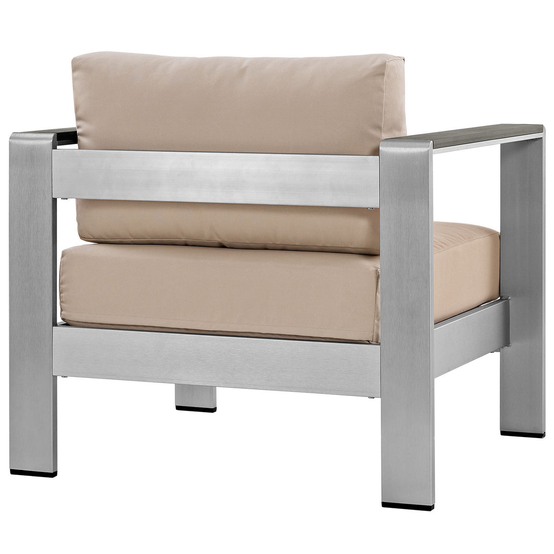 Seaside Outdoor Patio Aluminum Armchair