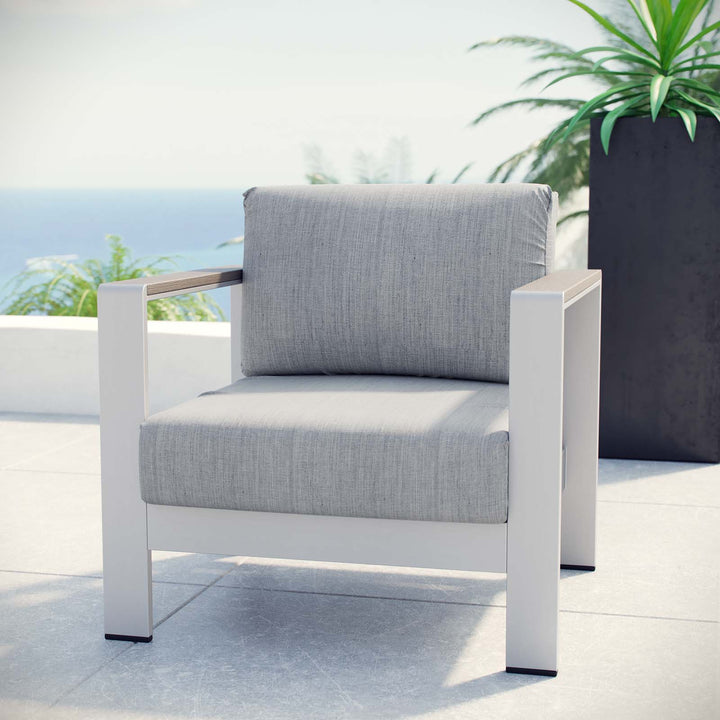 Seaside Outdoor Patio Aluminum Armchair