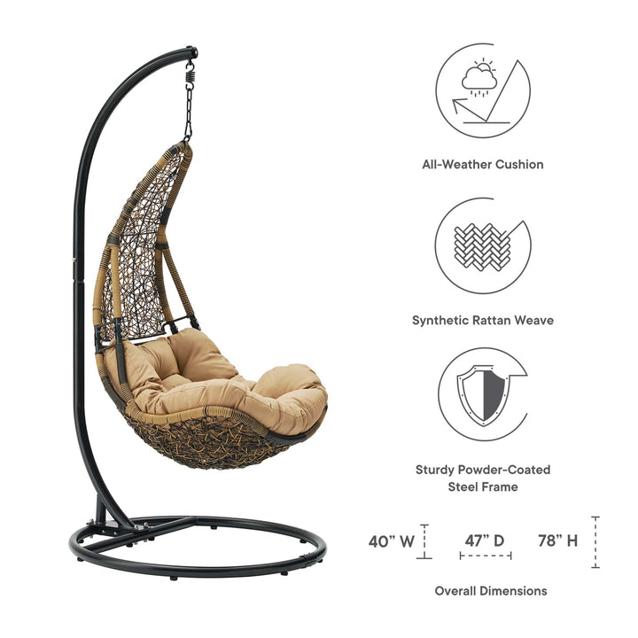 Auburn Wicker Rattan Outdoor Patio Swing Chair