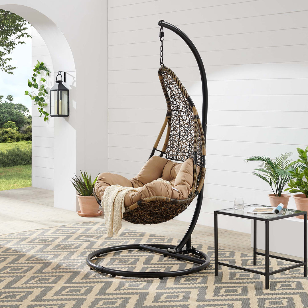 Auburn Wicker Rattan Outdoor Patio Swing Chair