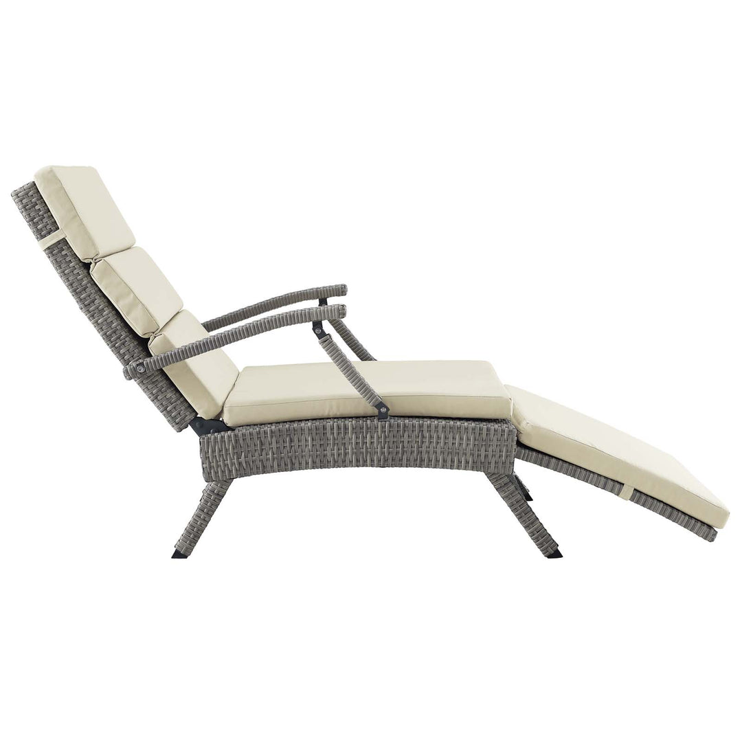 Eclipse Chaise Outdoor Patio Wicker Rattan Lounge Chair