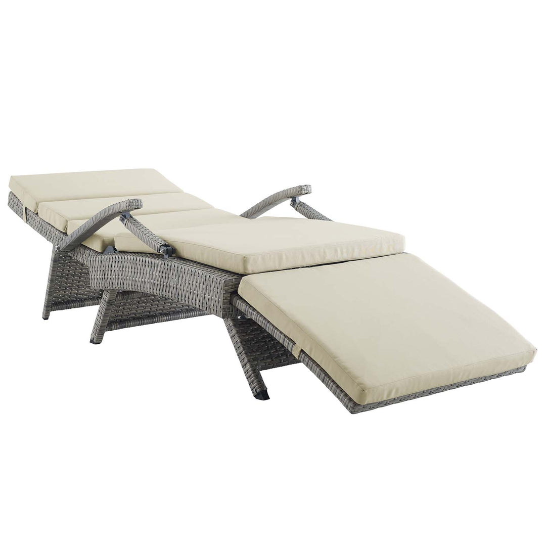 Eclipse Chaise Outdoor Patio Wicker Rattan Lounge Chair