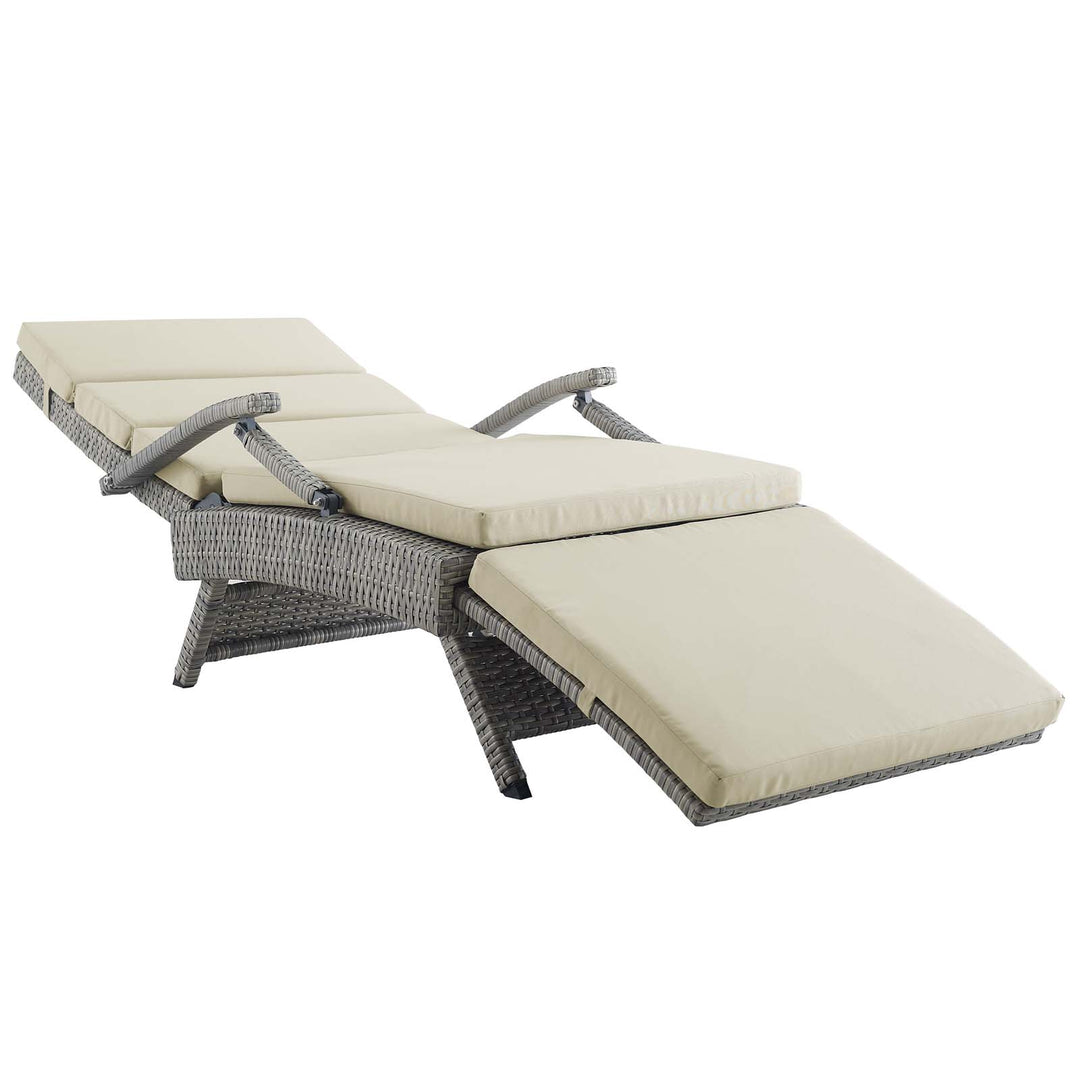 Eclipse Chaise Outdoor Patio Wicker Rattan Lounge Chair