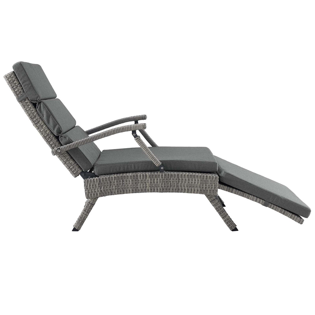 Eclipse Chaise Outdoor Patio Wicker Rattan Lounge Chair