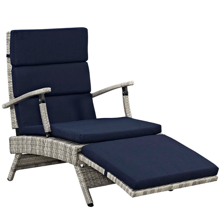 Eclipse Chaise Outdoor Patio Wicker Rattan Lounge Chair