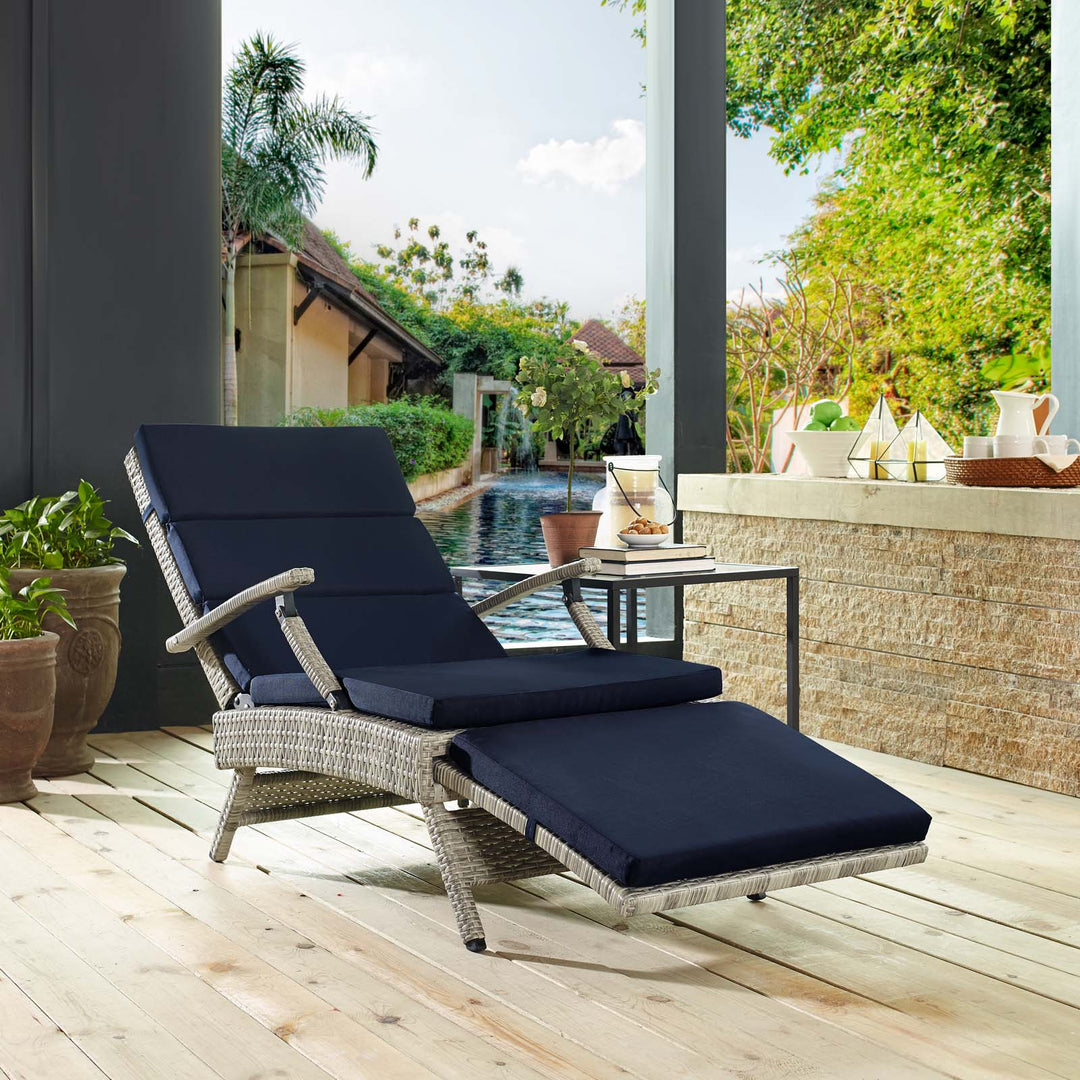 Eclipse Chaise Outdoor Patio Wicker Rattan Lounge Chair