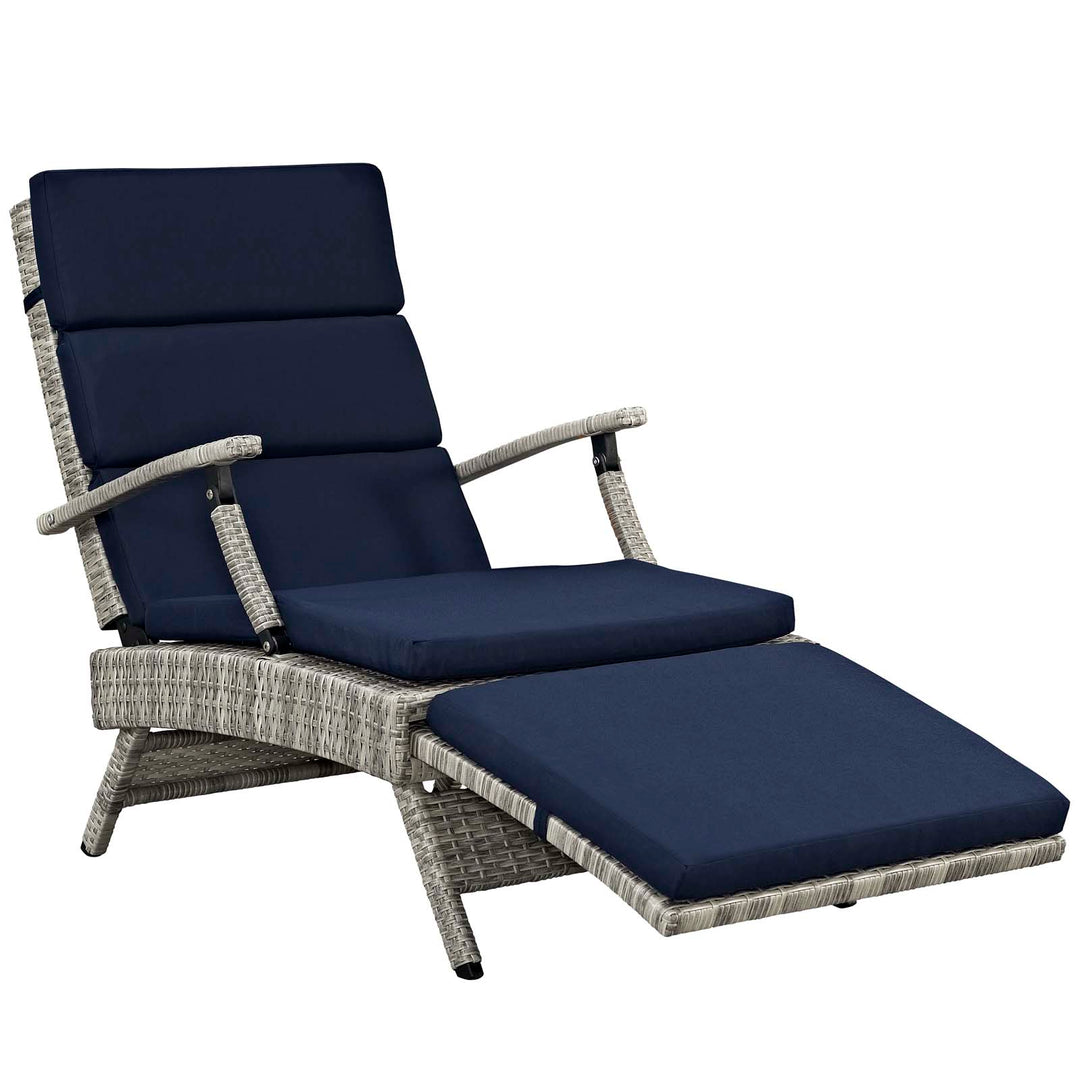 Eclipse Chaise Outdoor Patio Wicker Rattan Lounge Chair