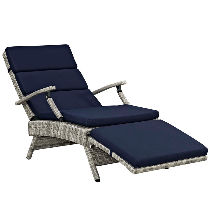 Eclipse Chaise Outdoor Patio Wicker Rattan Lounge Chair