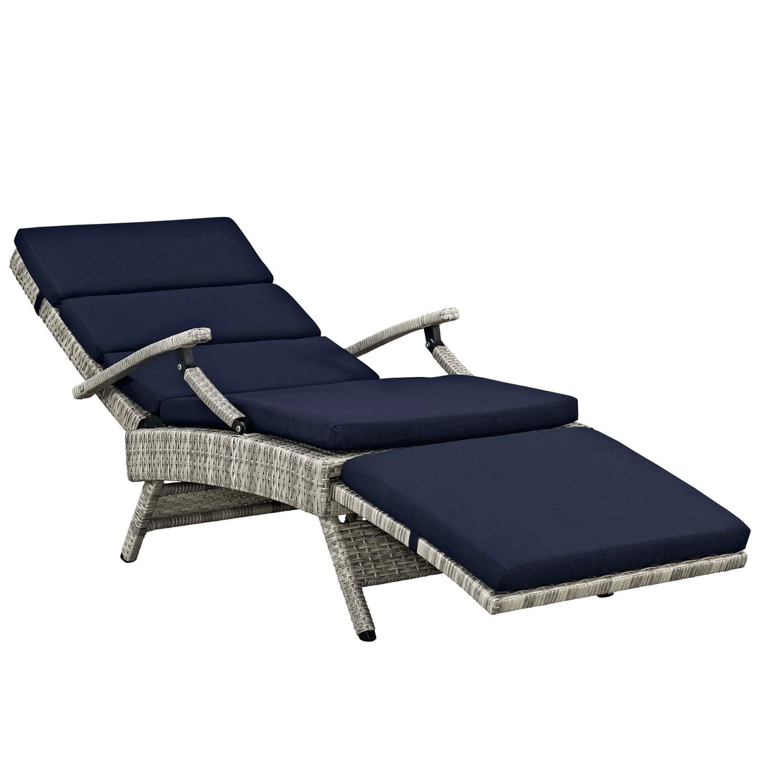 Eclipse Chaise Outdoor Patio Wicker Rattan Lounge Chair