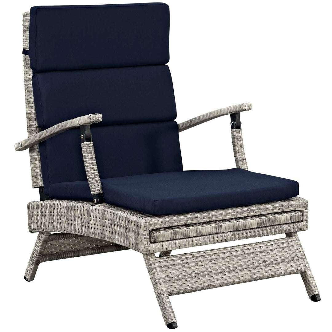 Eclipse Chaise Outdoor Patio Wicker Rattan Lounge Chair