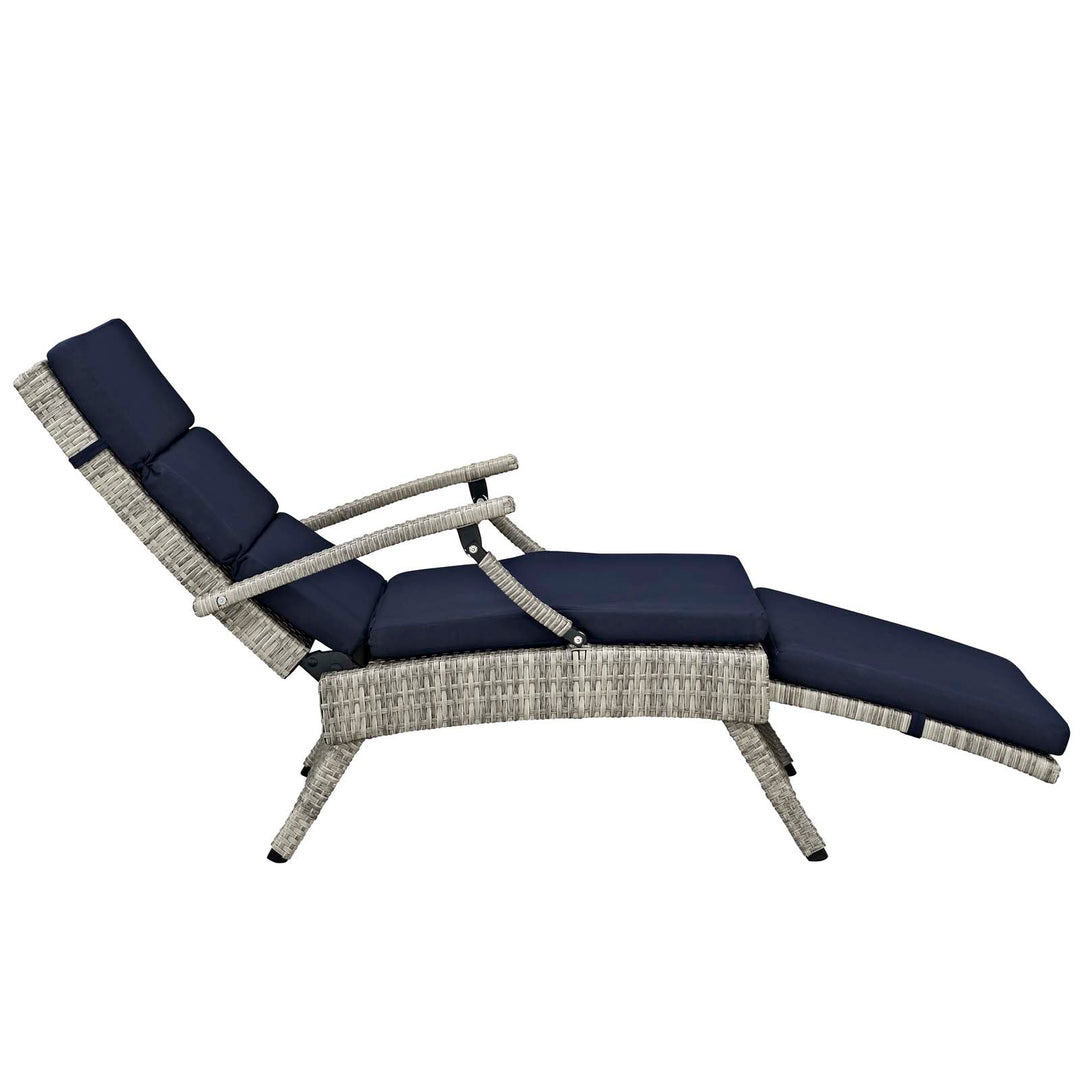 Eclipse Chaise Outdoor Patio Wicker Rattan Lounge Chair