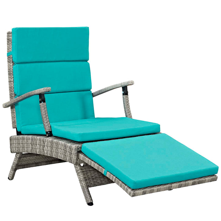 Eclipse Chaise Outdoor Patio Wicker Rattan Lounge Chair