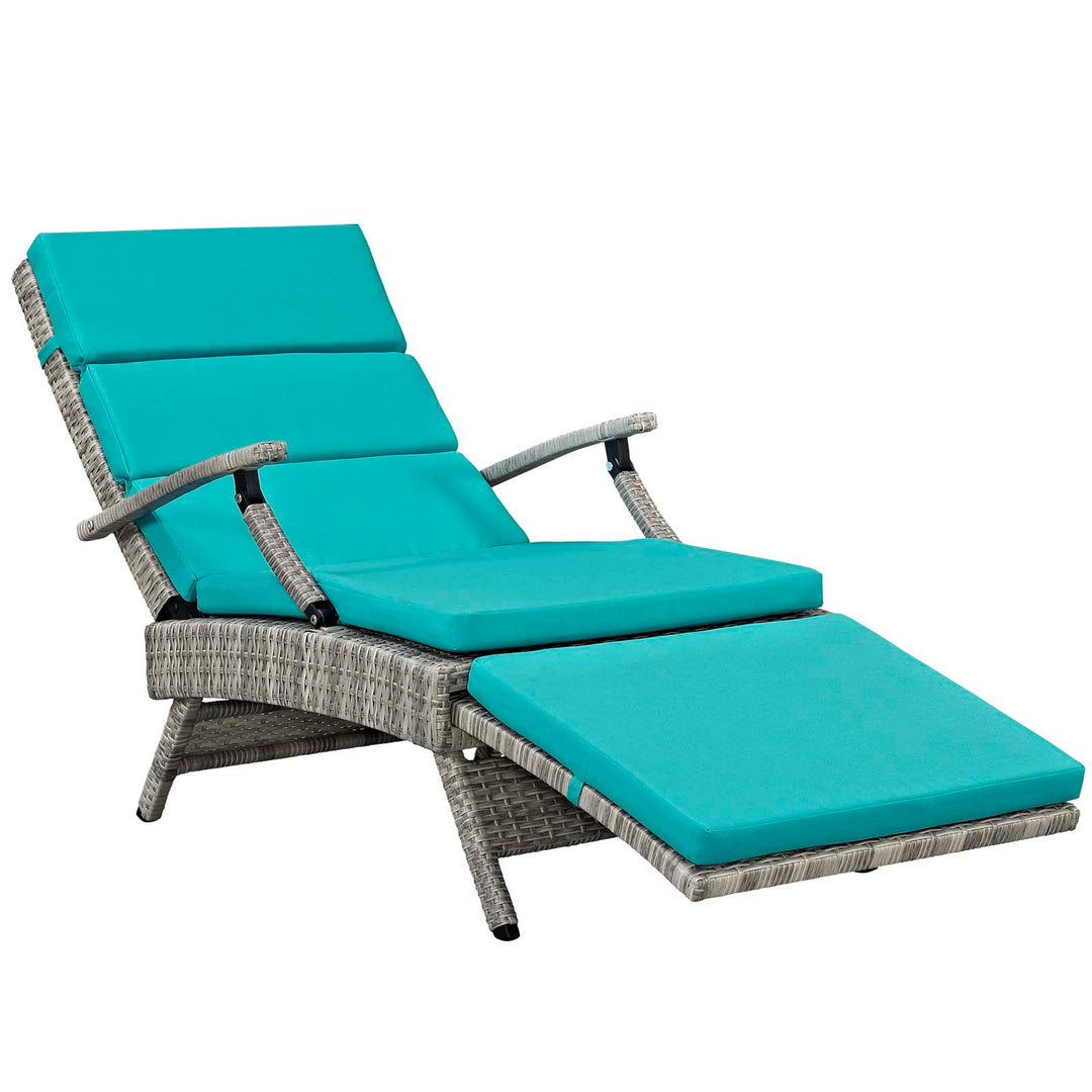 Eclipse Chaise Outdoor Patio Wicker Rattan Lounge Chair