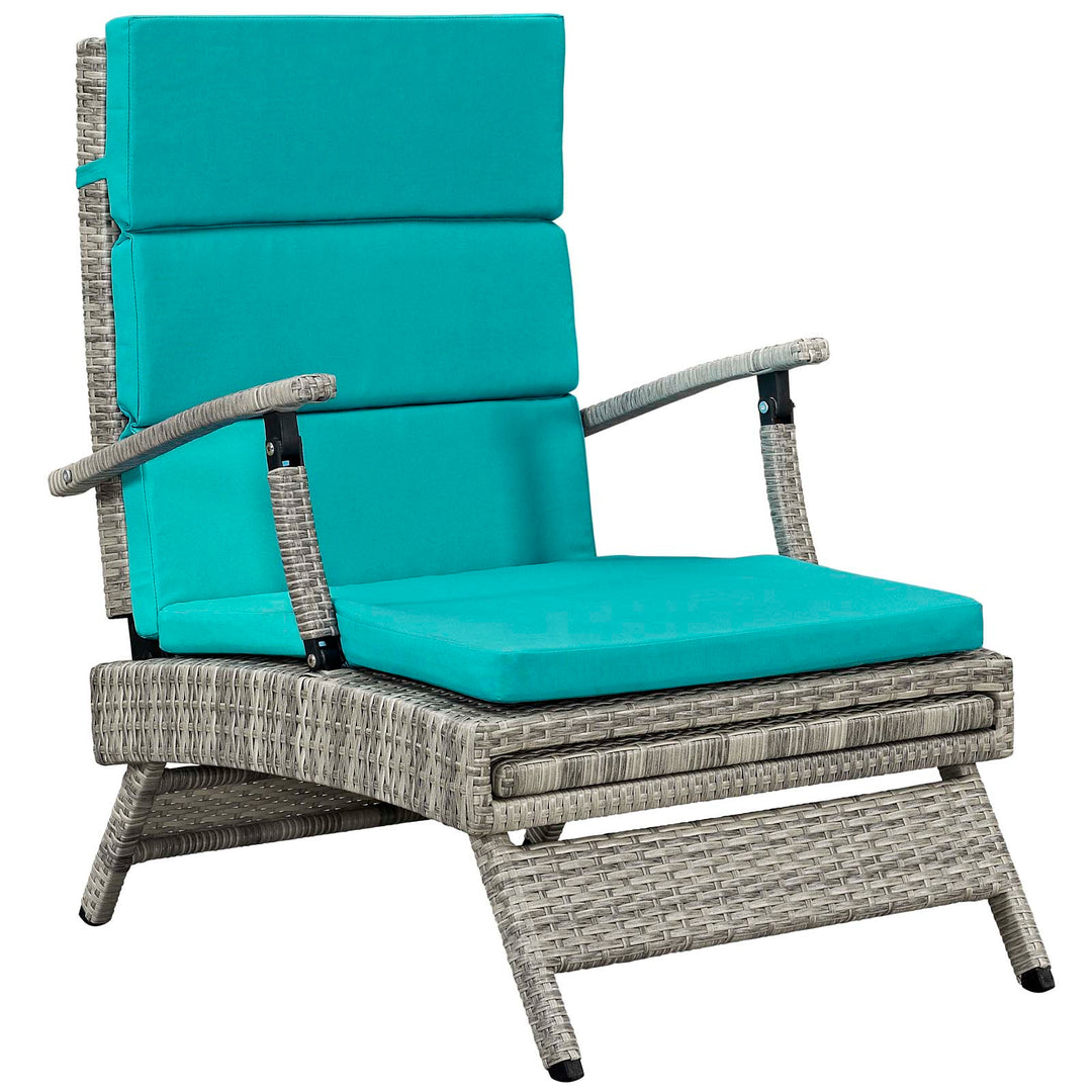 Eclipse Chaise Outdoor Patio Wicker Rattan Lounge Chair