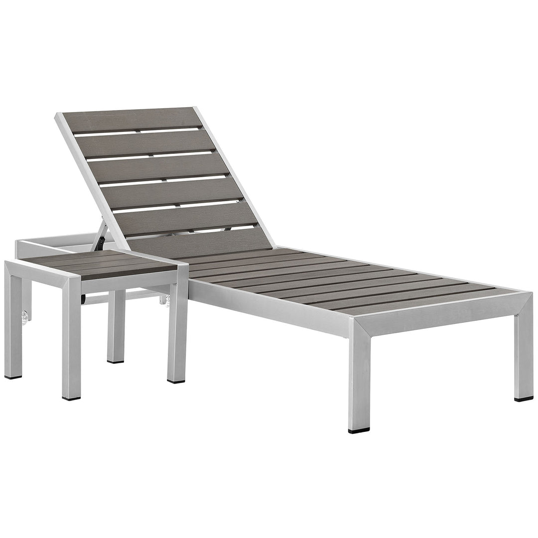 Seaside 2 Piece Outdoor Patio Aluminum Set