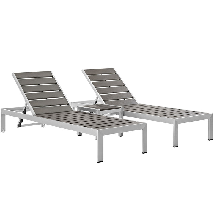 Seaside 3 Piece Outdoor Patio Aluminum Set